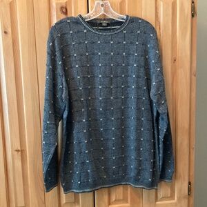 Vintage Ermenegildo Zegna Gray Patterned Crewneck Sweater